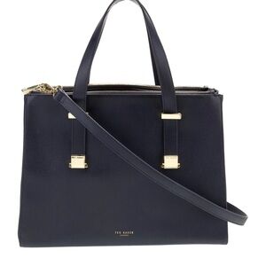 Ted Baker black leather Alunaa Large Tote Bag